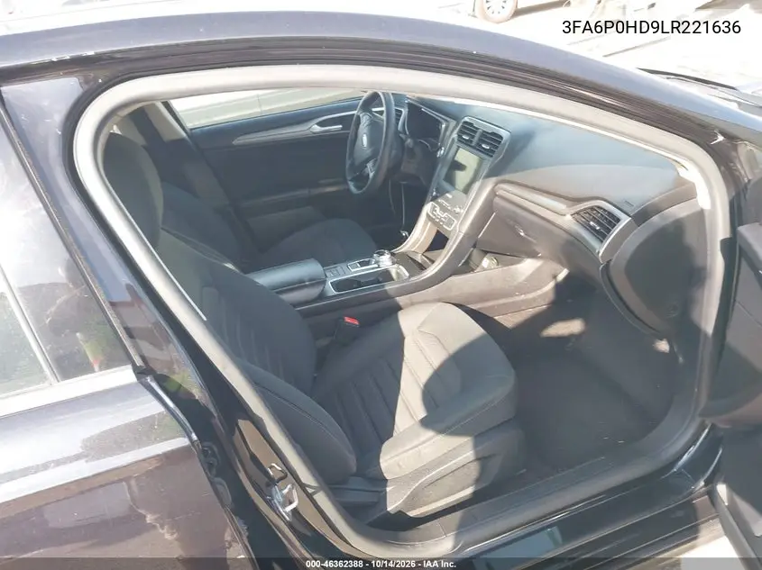 2020 FORD FUSION VIN 3FA6P0HD9LR221636 — фото 5