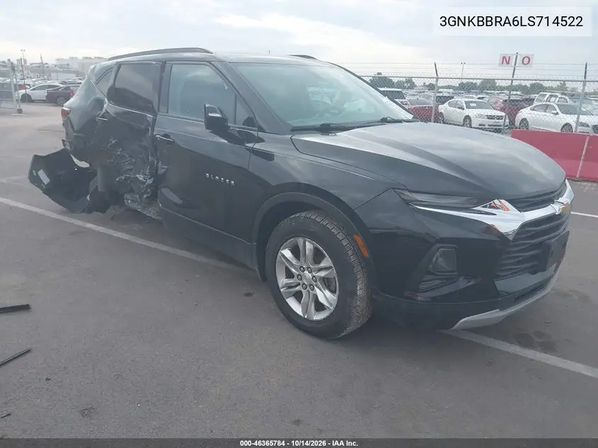 CHEVROLET BLAZER 2020, VIN 3GNKBBRA6LS714522