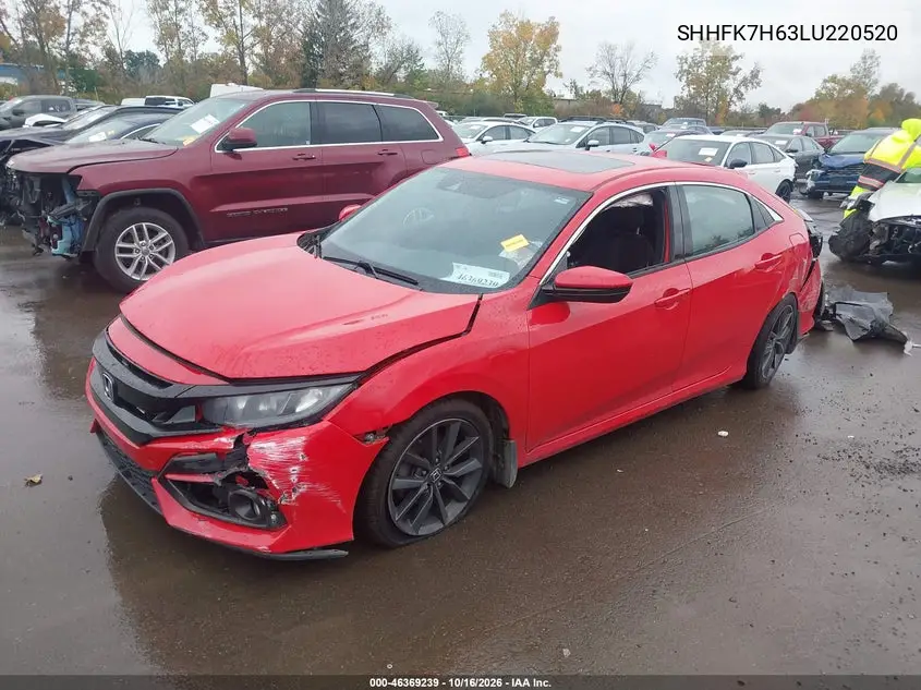 2020 HONDA CIVIC VIN SHHFK7H63LU220520 — фото 2