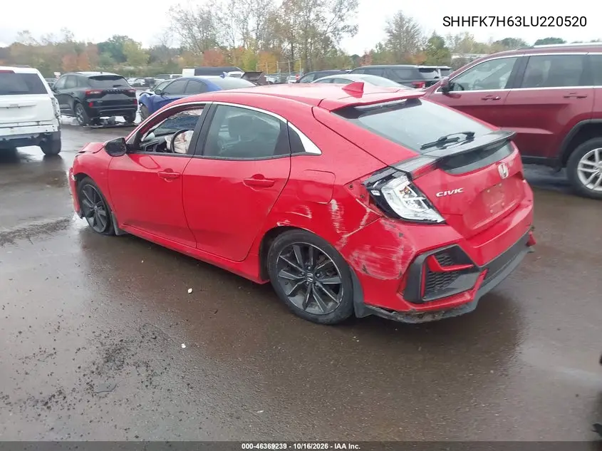 2020 HONDA CIVIC VIN SHHFK7H63LU220520 — фото 3