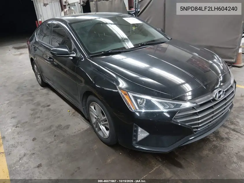 HYUNDAI ELANTRA 2020, VIN 5NPD84LF2LH604240