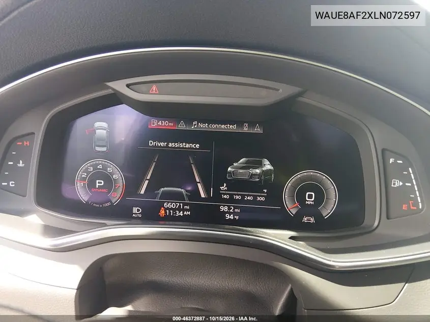 2020 AUDI A6 VIN WAUE8AF2XLN072597 — фото 7