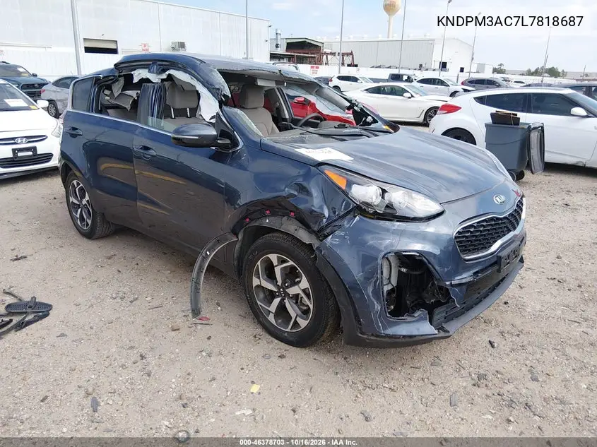 KIA SPORTAGE 2020, VIN KNDPM3AC7L7818687