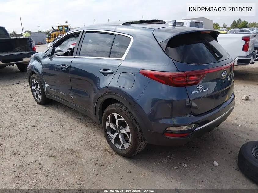 2020 KIA SPORTAGE VIN KNDPM3AC7L7818687 — фото 3