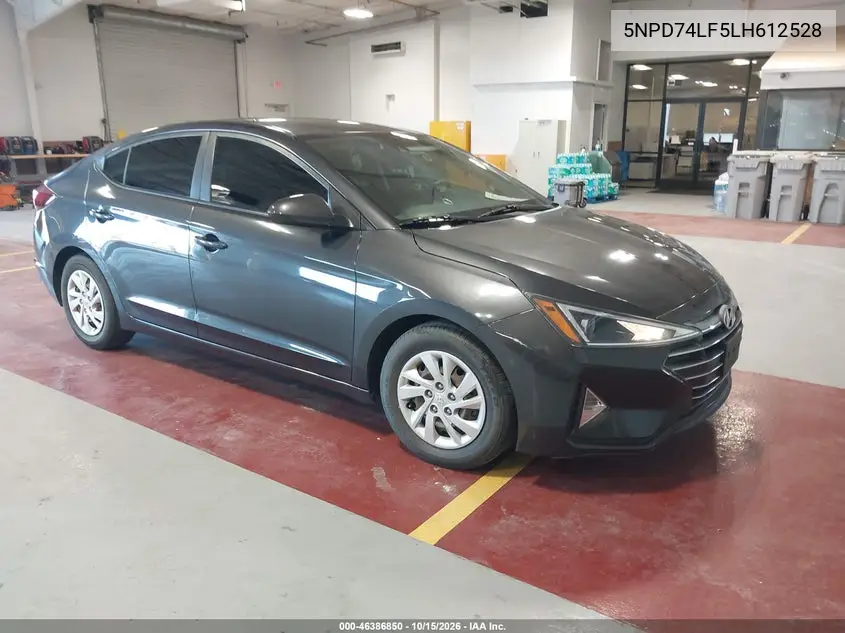 HYUNDAI ELANTRA 2020, VIN 5NPD74LF5LH612528