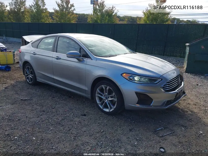 FORD FUSION 2020, VIN 3FA6P0CDXLR116188