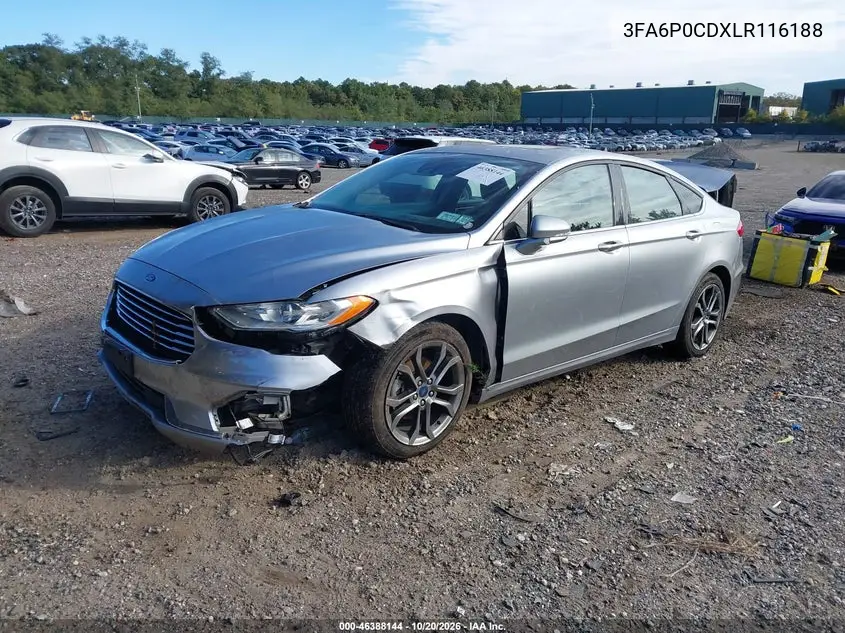 2020 FORD FUSION VIN 3FA6P0CDXLR116188 — фото 2