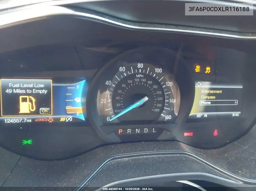 2020 FORD FUSION VIN 3FA6P0CDXLR116188 — фото 7