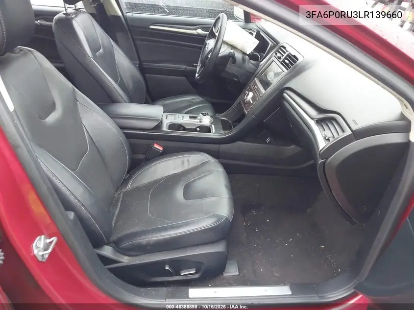 2020 FORD FUSION VIN 3FA6P0RU3LR139660 — фото 5