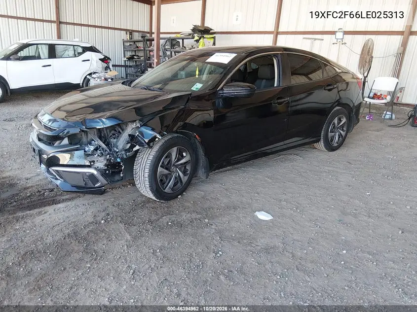 2020 HONDA CIVIC VIN 19XFC2F66LE025313 — фото 2