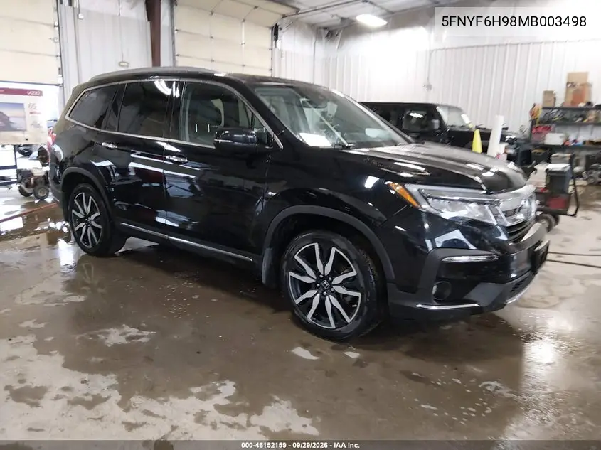 HONDA PILOT 2021, VIN 5FNYF6H98MB003498