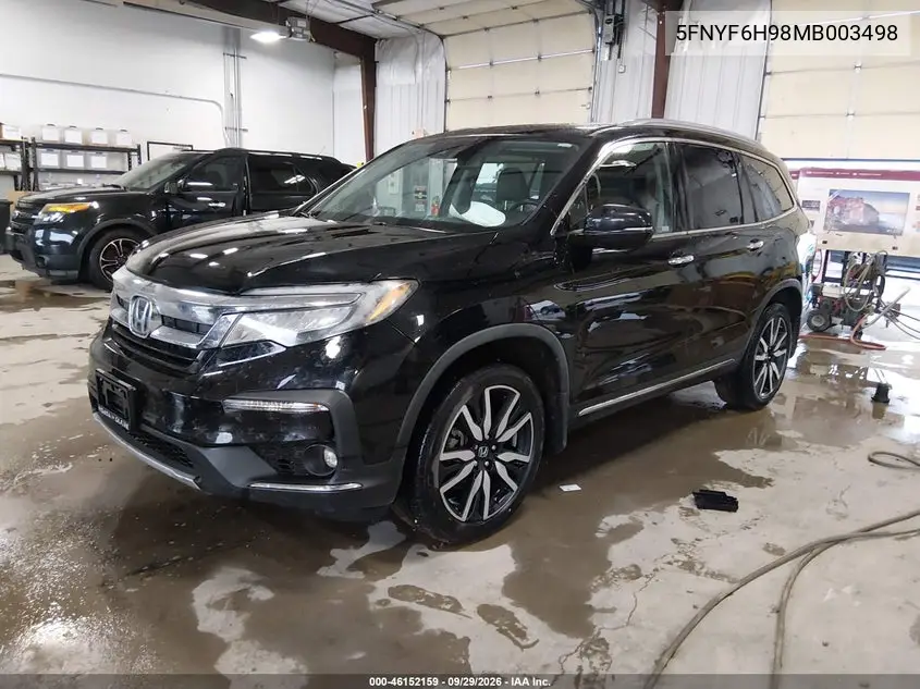 2021 HONDA PILOT VIN 5FNYF6H98MB003498 — фото 2