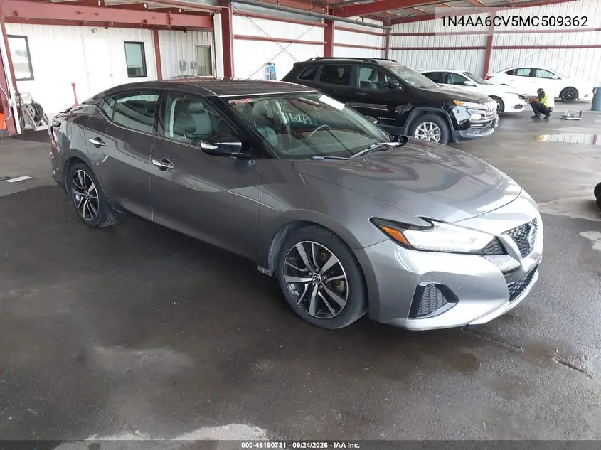 NISSAN MAXIMA 2021, VIN 1N4AA6CV5MC509362