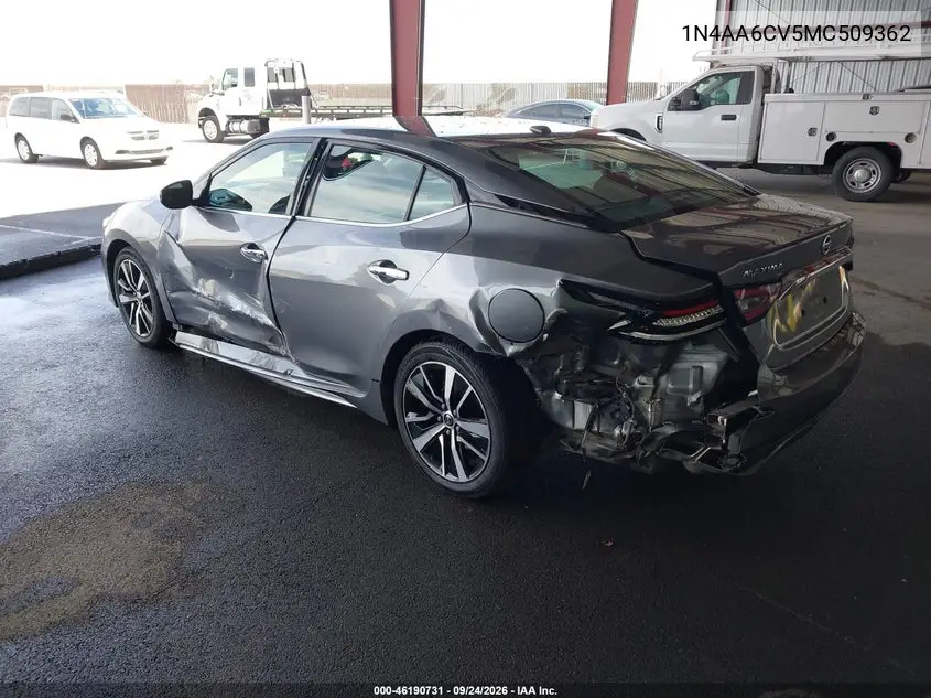 2021 NISSAN MAXIMA VIN 1N4AA6CV5MC509362 — фото 3