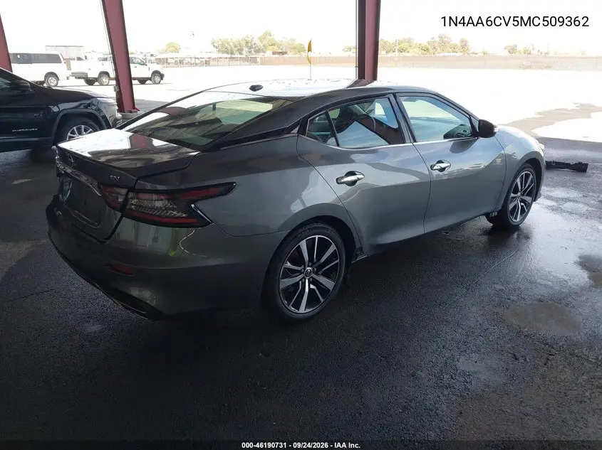 2021 NISSAN MAXIMA VIN 1N4AA6CV5MC509362 — фото 4
