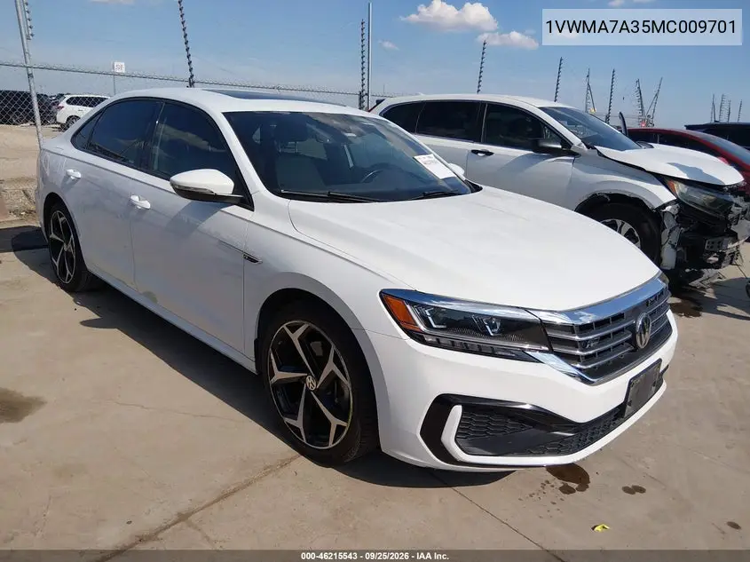 VOLKSWAGEN PASSAT 2021, VIN 1VWMA7A35MC009701