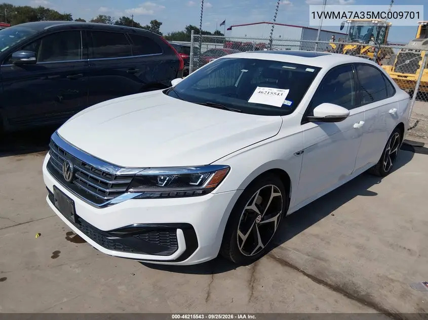 2021 VOLKSWAGEN PASSAT VIN 1VWMA7A35MC009701 — фото 2