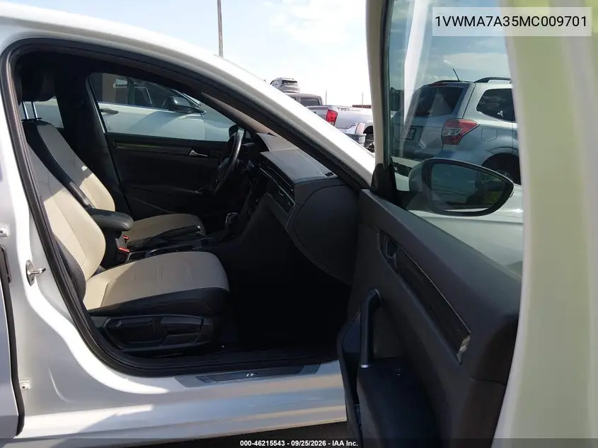 2021 VOLKSWAGEN PASSAT VIN 1VWMA7A35MC009701 — фото 5