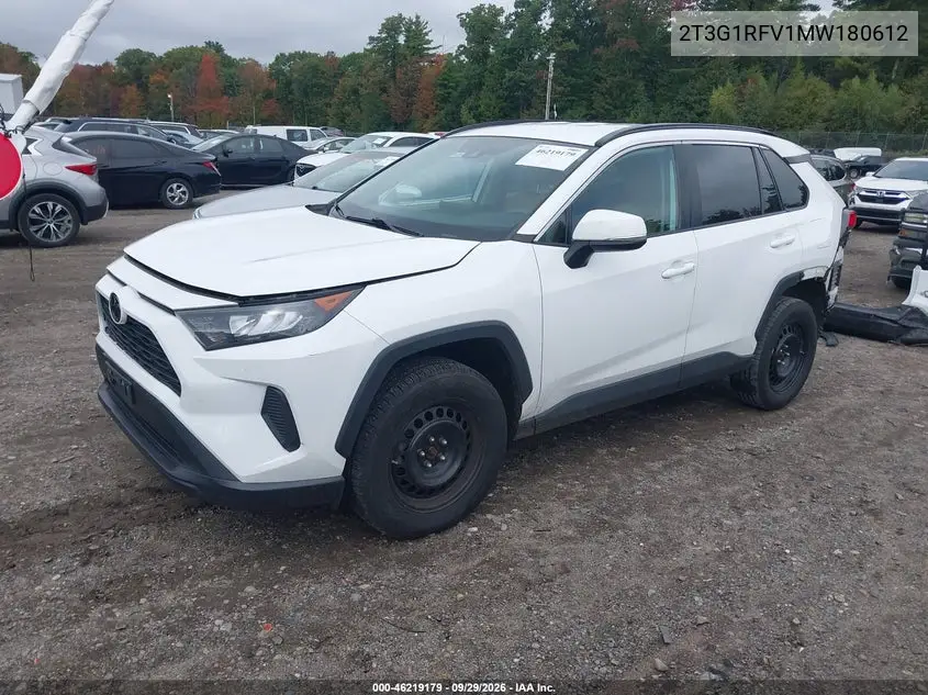 2021 TOYOTA RAV 4 VIN 2T3G1RFV1MW180612 — фото 2