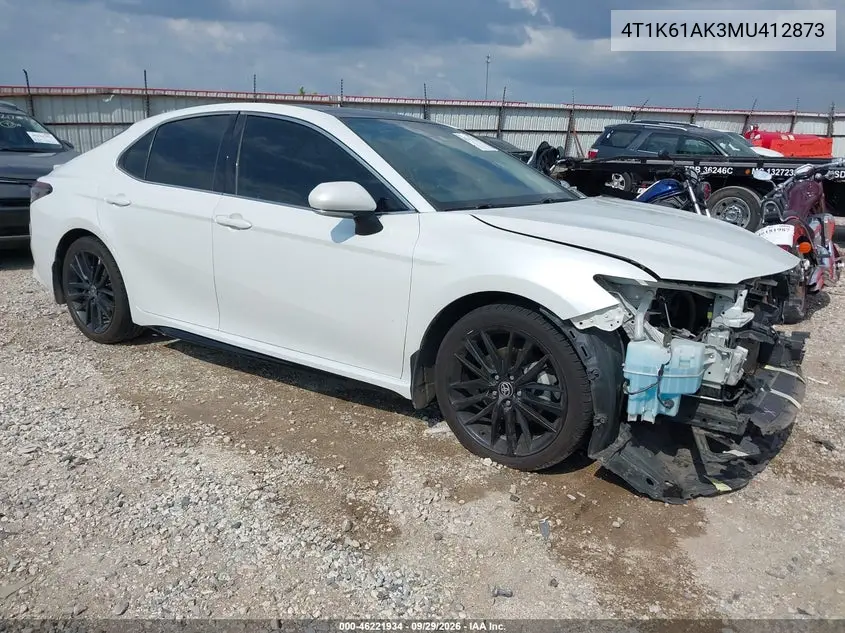 TOYOTA CAMRY 2021, VIN 4T1K61AK3MU412873