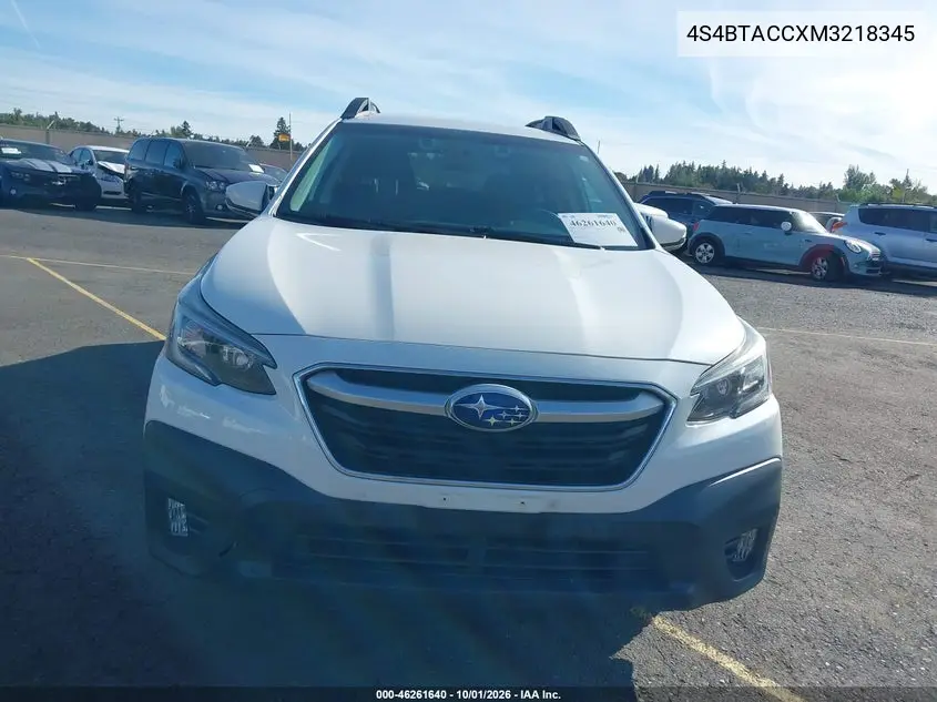 2021 SUBARU OUTBACK VIN 4S4BTACCXM3218345 — фото 12