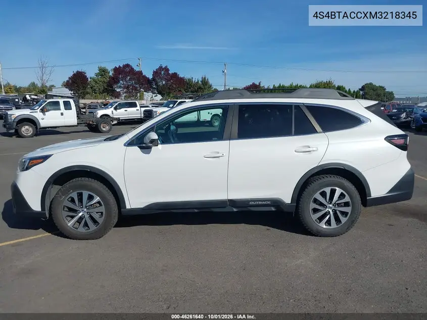 2021 SUBARU OUTBACK VIN 4S4BTACCXM3218345 — фото 14