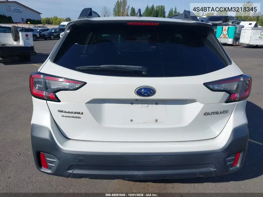 2021 SUBARU OUTBACK VIN 4S4BTACCXM3218345 — фото 16
