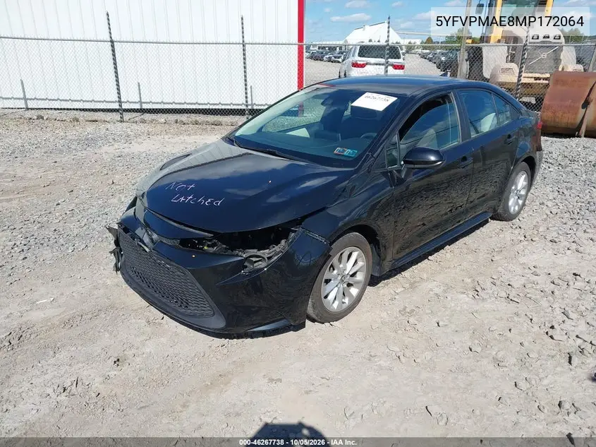 2021 TOYOTA COROLLA VIN 5YFVPMAE8MP172064 — фото 2
