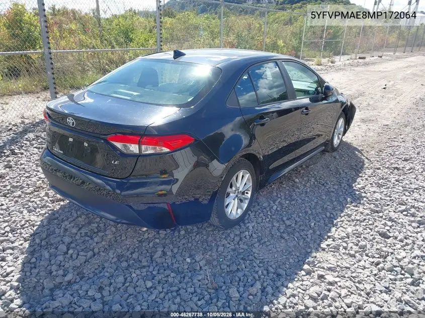 2021 TOYOTA COROLLA VIN 5YFVPMAE8MP172064 — фото 4