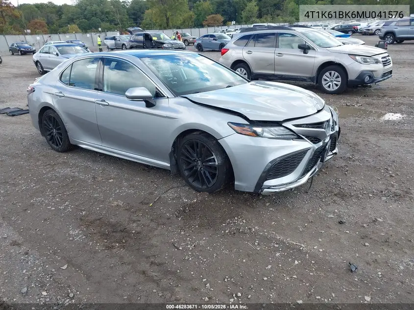 TOYOTA CAMRY 2021, VIN 4T1K61BK6MU041576