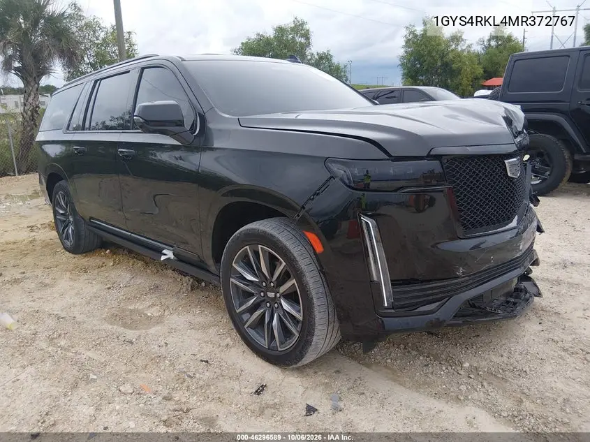 CADILLAC ESCALADE 2021, VIN 1GYS4RKL4MR372767