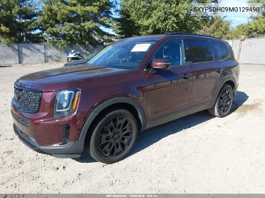 2021 KIA TELLURIDE VIN 5XYP5DHC9MG129490 — фото 2