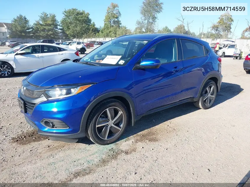 2021 HONDA HR-V VIN 3CZRU5H58MM714559 — фото 2