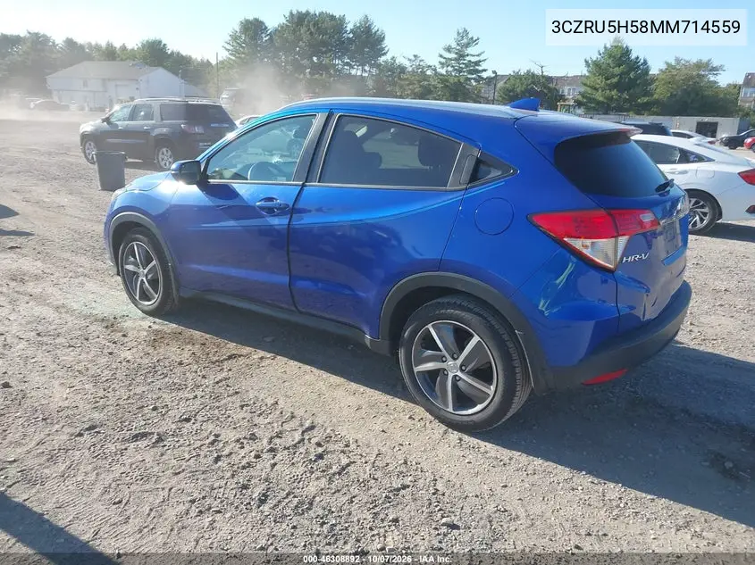 2021 HONDA HR-V VIN 3CZRU5H58MM714559 — фото 3