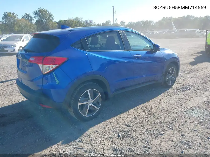 2021 HONDA HR-V VIN 3CZRU5H58MM714559 — фото 4
