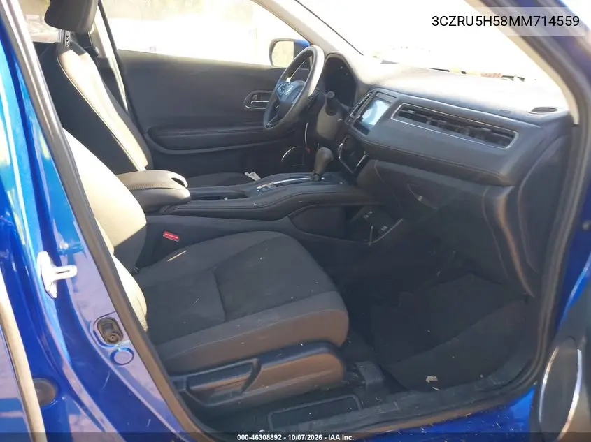 2021 HONDA HR-V VIN 3CZRU5H58MM714559 — фото 5