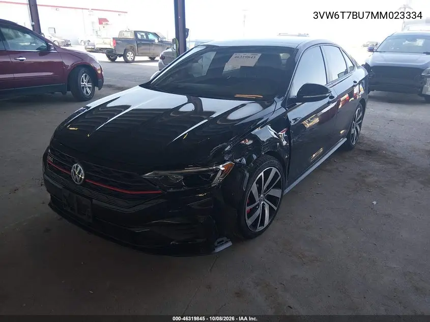 2021 VOLKSWAGEN JETTA VIN 3VW6T7BU7MM023334 — фото 2