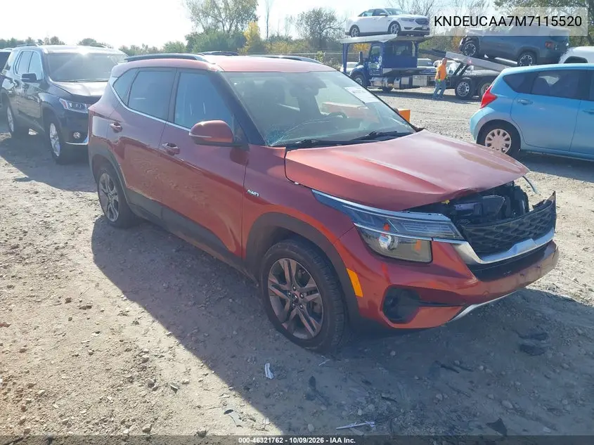 KIA SELTOS 2021, VIN KNDEUCAA7M7115520
