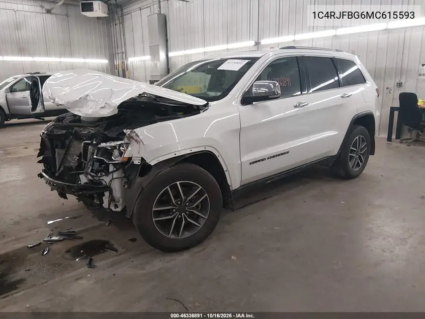 2021 JEEP GRAND CHEROKEE VIN 1C4RJFBG6MC615593 — фото 2
