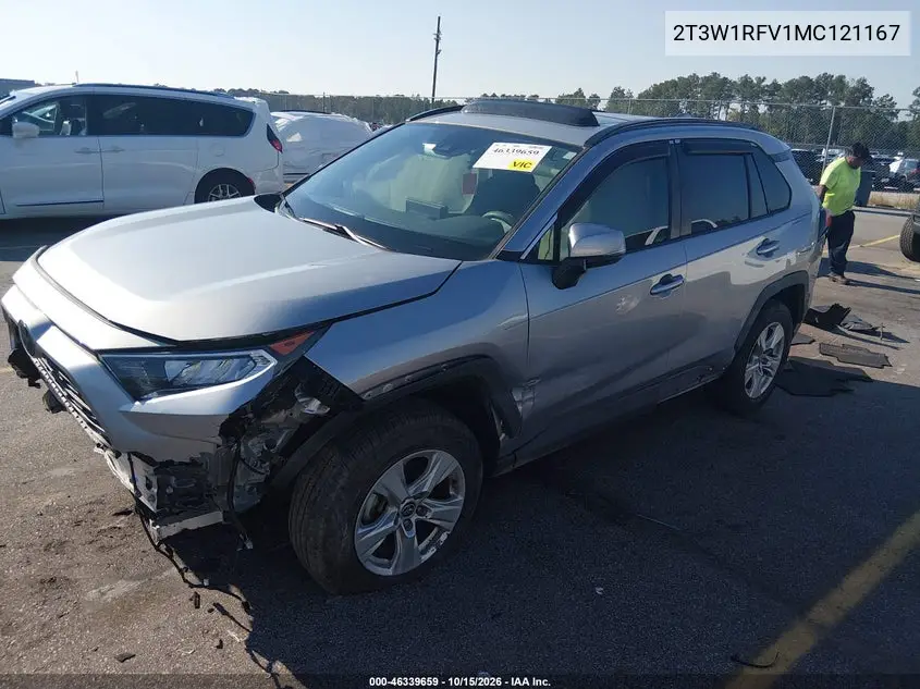 2021 TOYOTA RAV 4 VIN 2T3W1RFV1MC121167 — фото 2