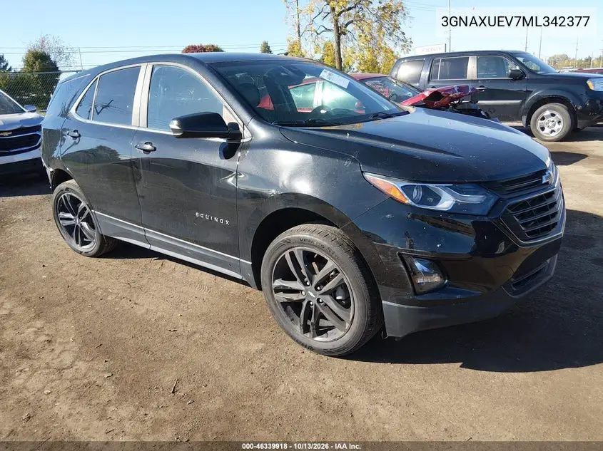 CHEVROLET EQUINOX 2021, VIN 3GNAXUEV7ML342377