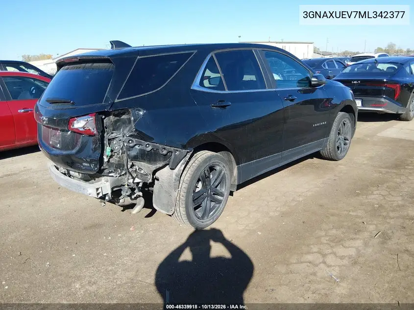 2021 CHEVROLET EQUINOX VIN 3GNAXUEV7ML342377 — фото 4