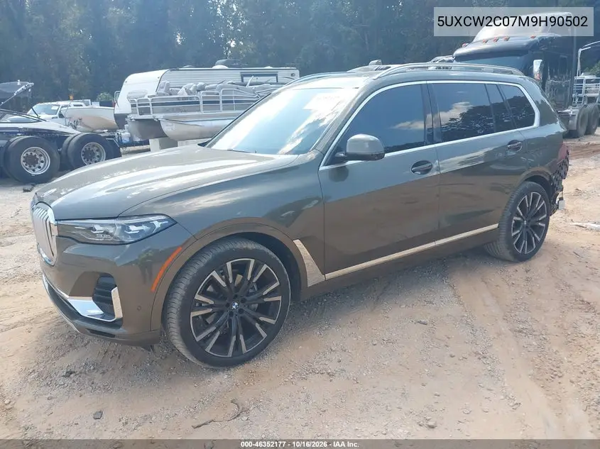 2021 BMW X7 VIN 5UXCW2C07M9H90502 — фото 2