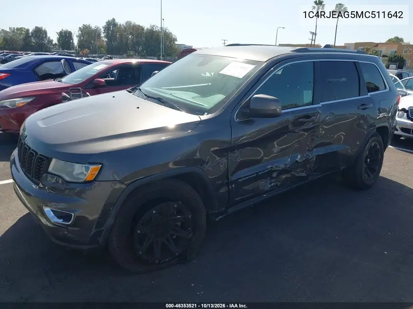 2021 JEEP GRAND CHEROKEE VIN 1C4RJEAG5MC511642 — фото 2