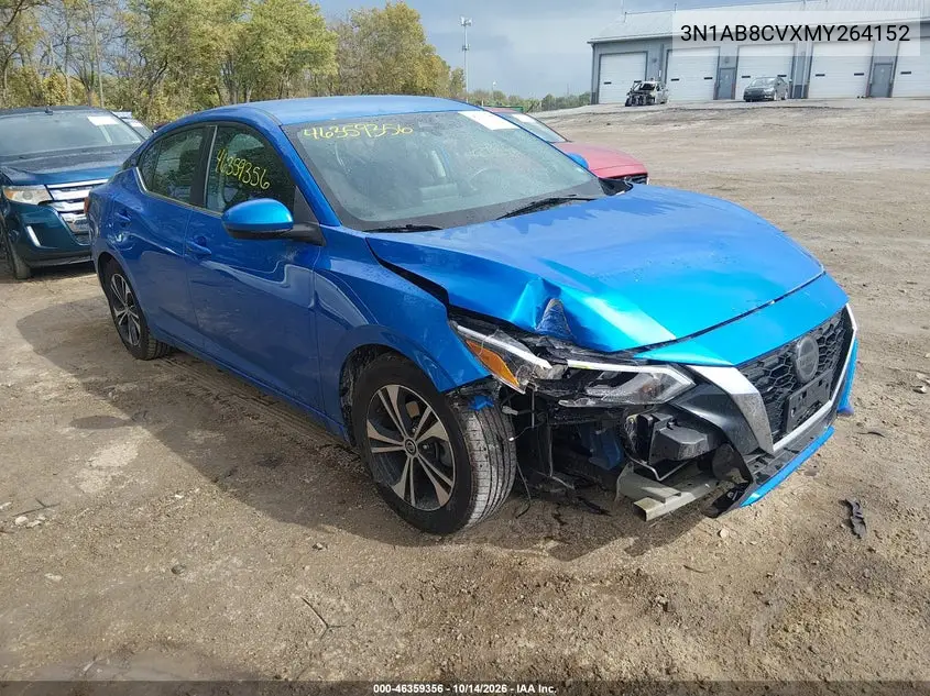 NISSAN SENTRA 2021, VIN 3N1AB8CVXMY264152
