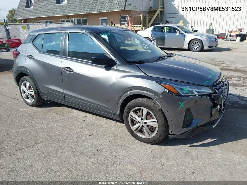 NISSAN KICKS 2021, VIN 3N1CP5BV8ML531523