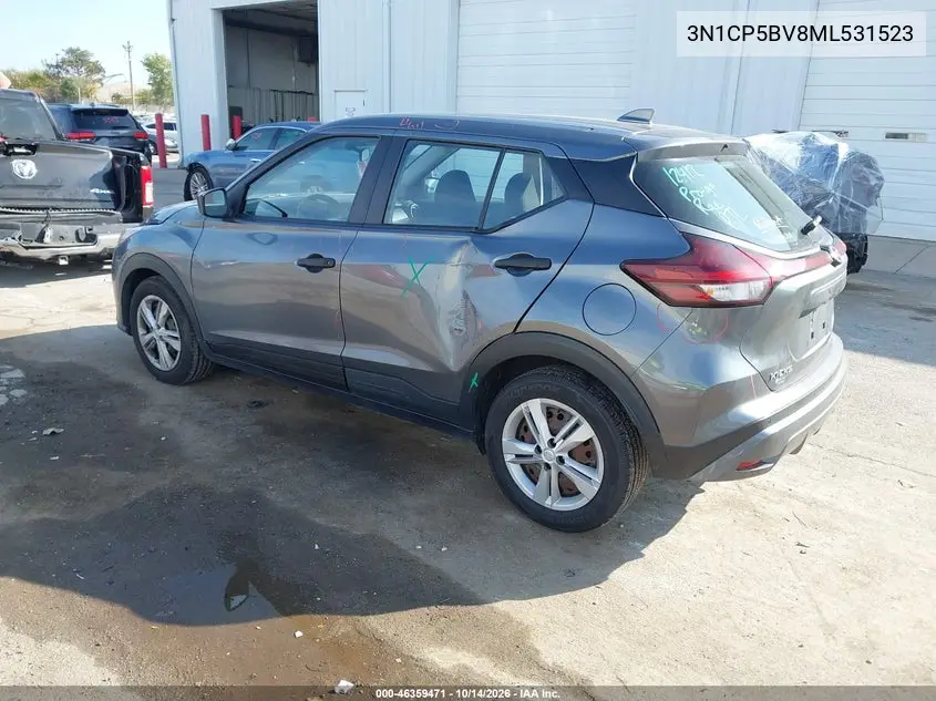 2021 NISSAN KICKS VIN 3N1CP5BV8ML531523 — фото 3