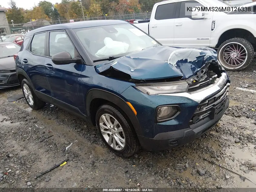 CHEVROLET TRAILBLAZER 2021, VIN KL79MMS26MB126338