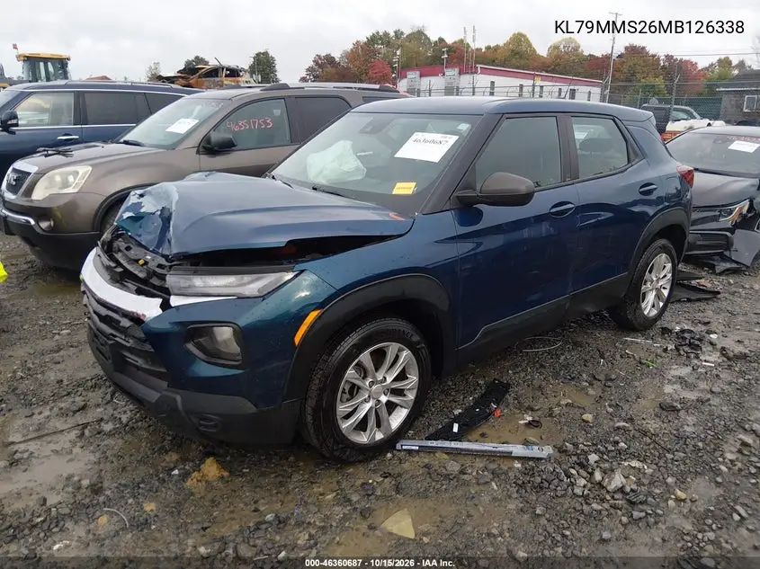 2021 CHEVROLET TRAILBLAZER VIN KL79MMS26MB126338 — фото 2