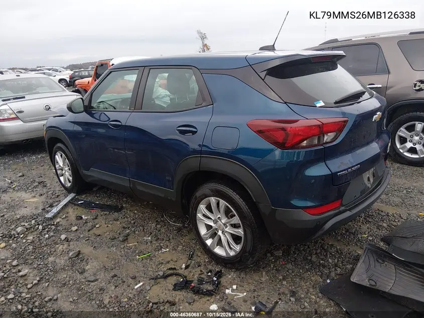 2021 CHEVROLET TRAILBLAZER VIN KL79MMS26MB126338 — фото 3